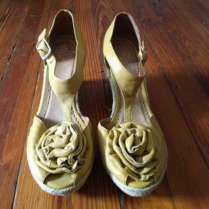 Miss Albright anthropologie Tstrap wedge heel